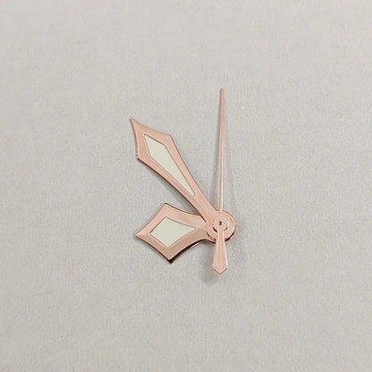 Watch Hands for NH35/NH36/4R/7S Modified Silver/Rose Sword Shape Green Luminous