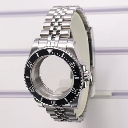40mm Watch Case Ceramic Bezel Sapphire For Nh35 Nh36 Nh34 Sub Eta2824 Miyota8215