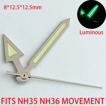Watch Accessories Pointer NH 35 NH36 Hands Green/Blue Super Luminous Suitable For NH 35 NH36 Movement