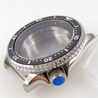 42mm Sapphire Glass Watch Case Fit SKX 007 NH35 NH36 2824 White Chapter ring