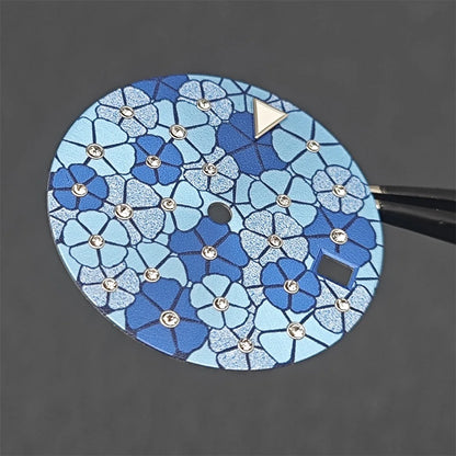 28.5mm Flower Texture with Skeleton Hands Watch Dial for NH35/NH36/4R/7S