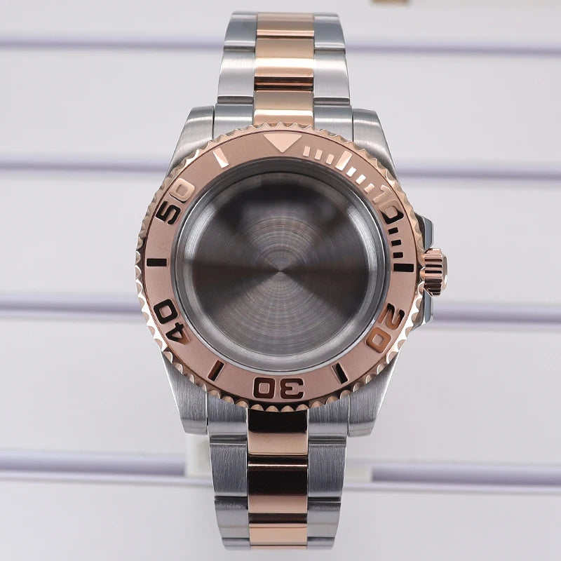 40mm Steel Watch Case Sapphire Glass For NH34/35/36/38 NH70 Miyota 8215 Eta 2824
