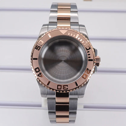 40mm Steel Watch Case Sapphire Glass For NH34/35/36/38 NH70 Miyota 8215 Eta 2824
