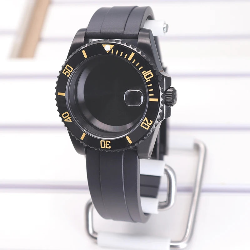 40mm SUB Diving Watch Case Strap For NH35 NH36 NH34 8215 Eta 2824 28.5mm Dial