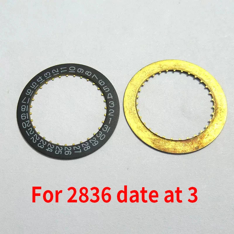 Set of 2/4 date wheel discs for ETA 2836-2 2836 watch movements, compatible with H3/H6 models.