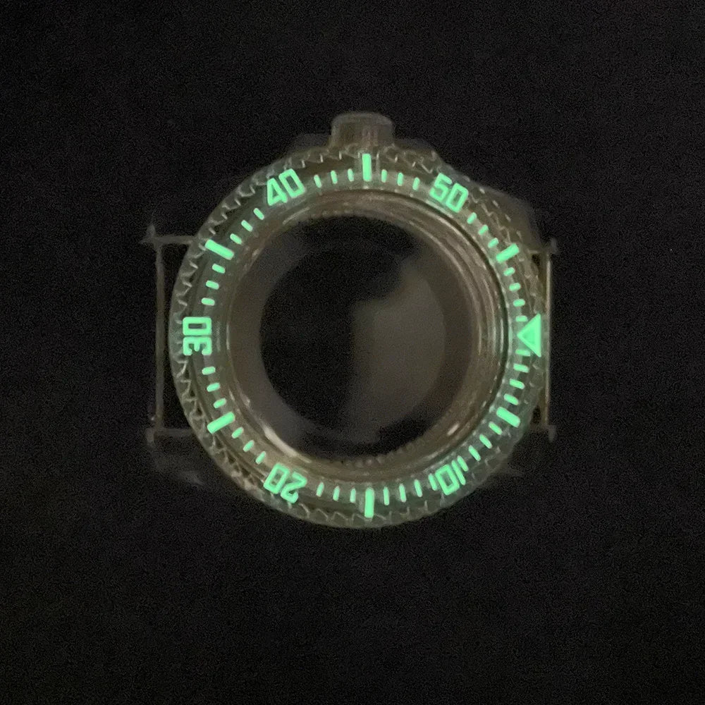 42mm Transparent Watch Case for NH35/NH36/4R/7S with Luminous Rotatable Bezel