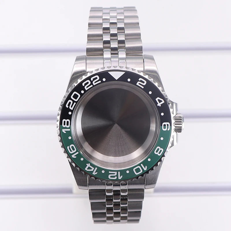 40mm Diving Watch Case GMT Bezel Sapphire For Nh35 Nh36/34/38 Eta2824 Miyota8215