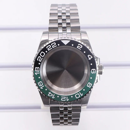 40mm Diving Watch Case GMT Bezel Sapphire For Nh35 Nh36/34/38 Eta2824 Miyota8215