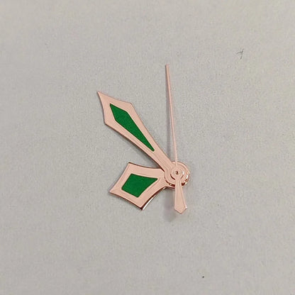 Watch Hands for NH35/NH36/4R/7S Modified Silver/Rose Sword Shape Green Luminous