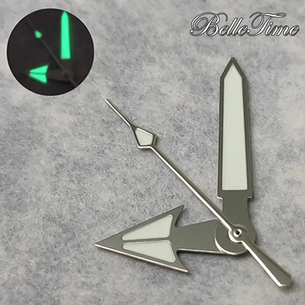 C3 Green Luminous Watch Hands Set For NH34 NH35 4R35 NH36 4R36 Movement