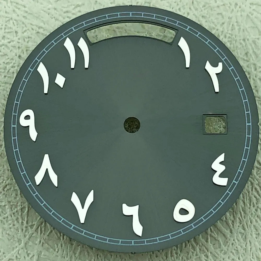Modified 31mm Arabic Dual Calendar Watch Dial Suitable For 8285 Movement