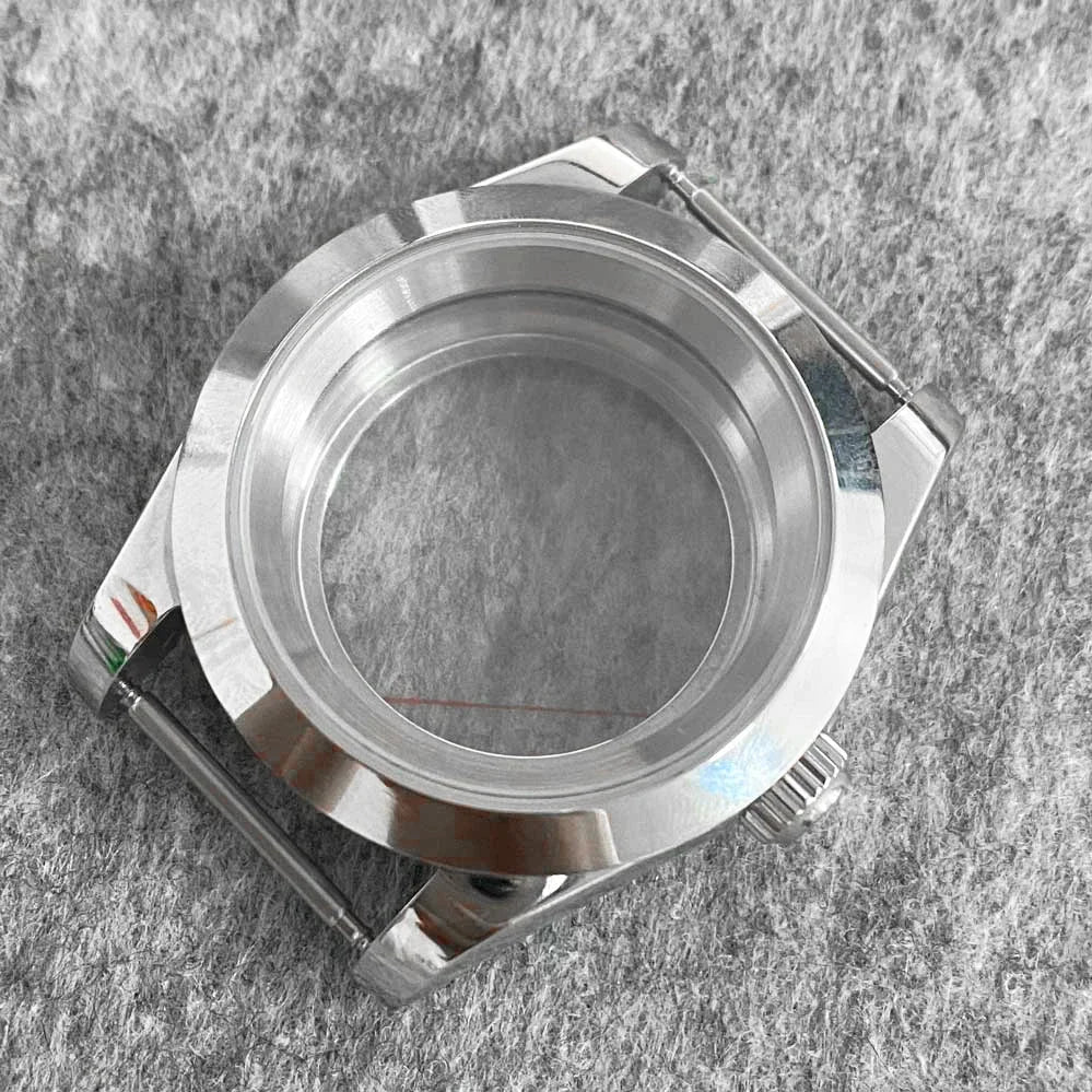 39mm Steel Watch Case Transparent Bottom with Sapphire Glass for NH35/NH36