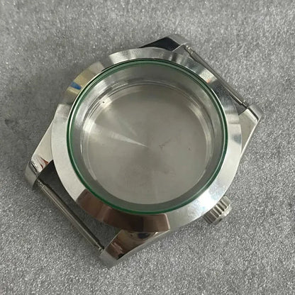 39mm Steel Watch Case Gear Ring Case with Sapphire Glass for NH35/ NH36/ 4R