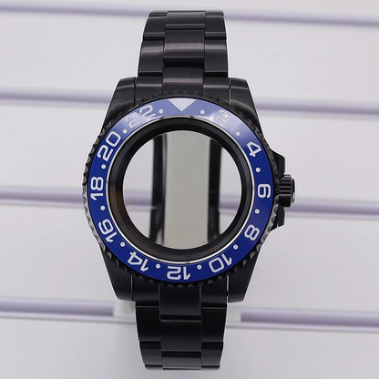 40mm Watch Case PVD Strap Sapphire For NH35 NH36 NH34 ETA 2824 8215 GMT SUB
