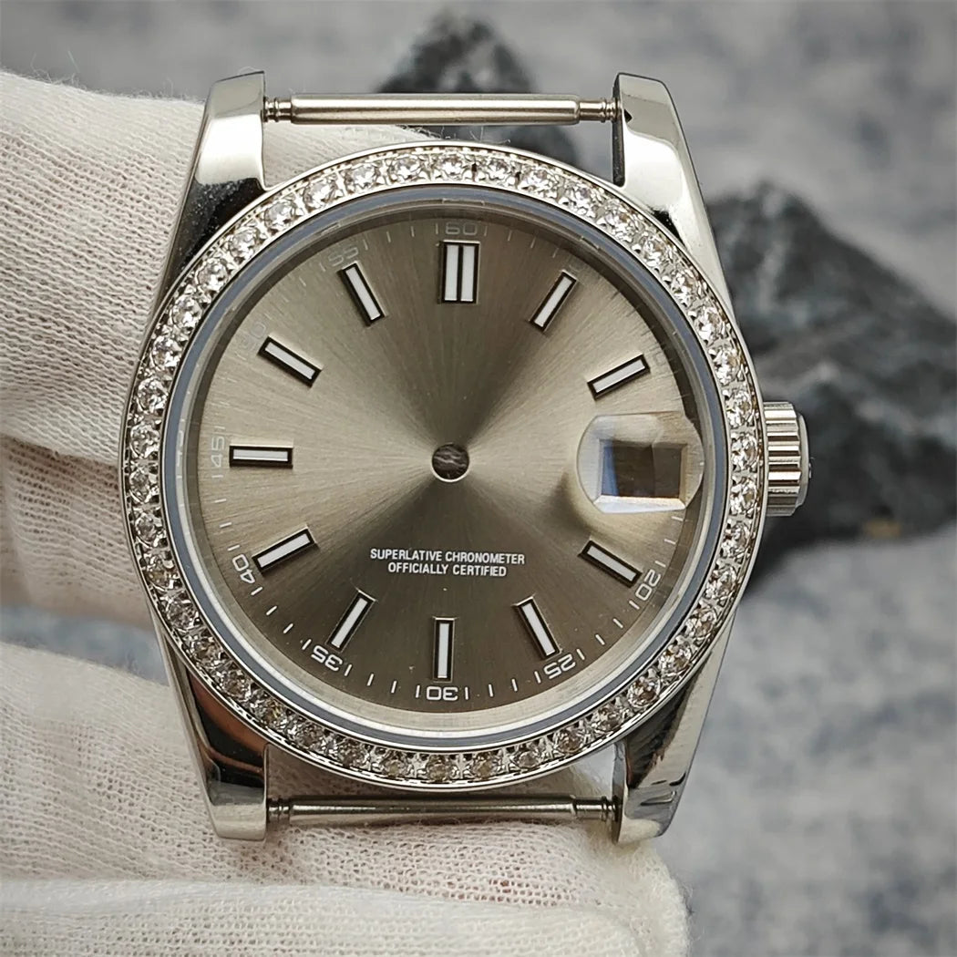 36/39mm Watch Case Transparent Caseback Sapphire Crystal for NH35/NH36/4R/7S
