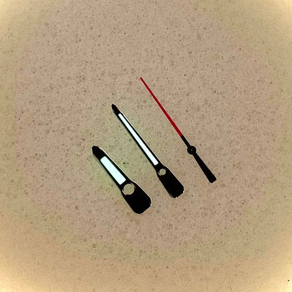 Black & Grey Red Second Hand Green Luminous Watch Hands for NH35/34/36/70/4R/7S
