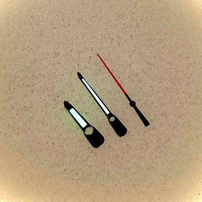 Black & Grey Red Second Hand Green Luminous Watch Hands for NH35/34/36/70/4R/7S