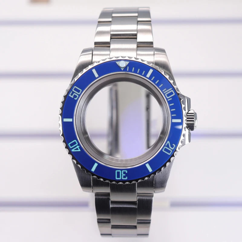 40mm Diver Case C3 Bezel Sapphire Glass For NH35 NH36 NH34 NH38 8215 Eta2824 SUB