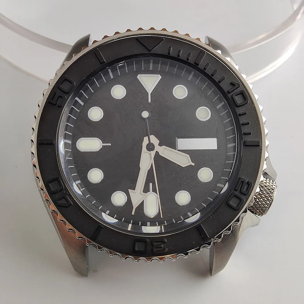 Plane Sapphire Glass Ceramic Bezel Stainless Steel Watch Case Fit NH 35 NH36 Movement High End Waterproof Watch Case