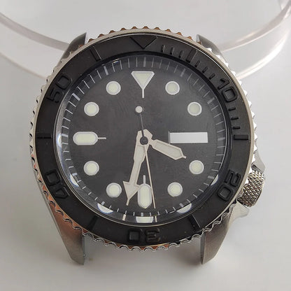 Plane Sapphire Glass Ceramic Bezel Stainless Steel Watch Case Fit NH 35 NH36 Movement High End Waterproof Watch Case