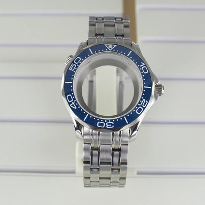 41mm Watch Case Strap Waterproof for Seamaster NH34 NH35 NH36 fit 30.5mm Dial