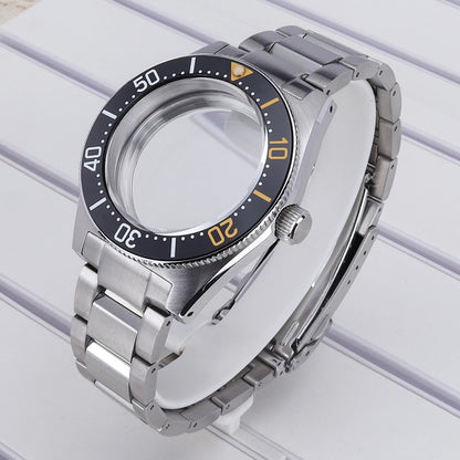 40mm Steel Watch Case Sapphire For NH35 NH36 NH34 4R36 Mod SPB143J1/SPB253J1