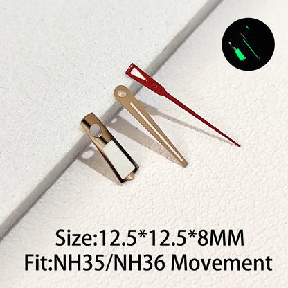Watch Hands for NH35 NH36 Series Movement C3 Luminous Men's Watches Pointers