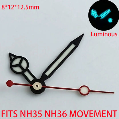 Watch Accessories Pointer NH 35 NH36 Hands Green/Blue Super Luminous Suitable For NH 35 NH36 Movement