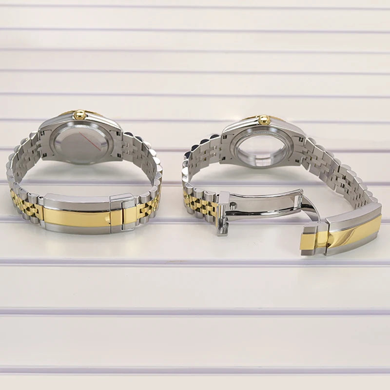 36/39mm Fluted Watch Case Sapphire Glass For NH35 NH36 NH34 4R36 Miyota 8215