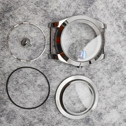 39mm Steel Watch Case Transparent Bottom with Sapphire Glass for NH35/NH36