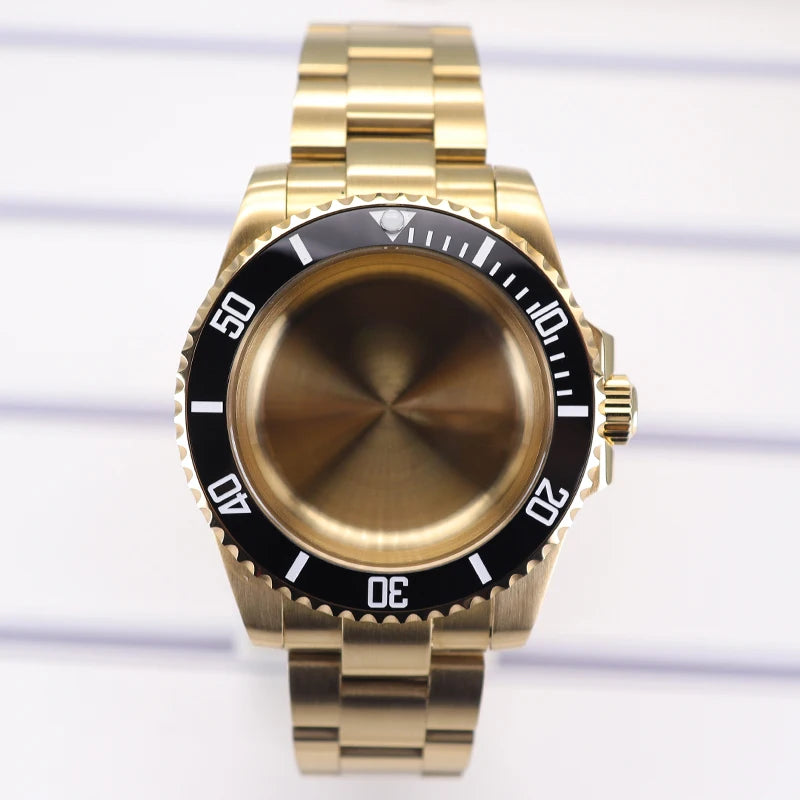 40mm Diving Watch Case Set Sapphire For NH35 NH36 NH34/38 SUB Miyota8215 Eta2824