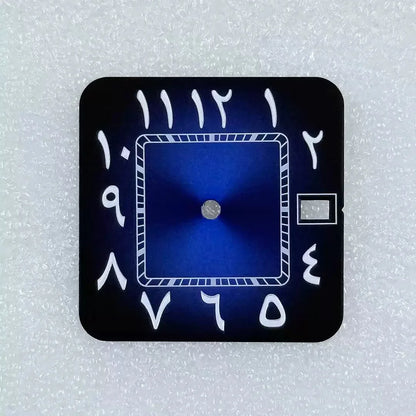 27mm Square Middle East Single Calendar Watch Dial For NH35 NH36 Movement