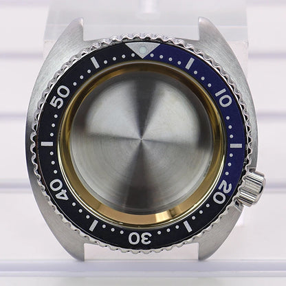 45mm Steel Watch Case Sapphire Glass For Mod skx big Abalone NH35 NH36 NH38