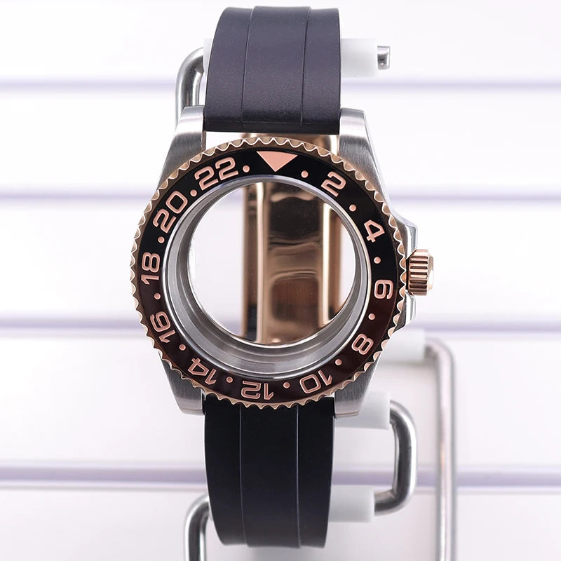 40mm Cases For NH35 NH34 NH36 NH38 NH70 Miyota8215 Eta2824 Unidirectional Bezel