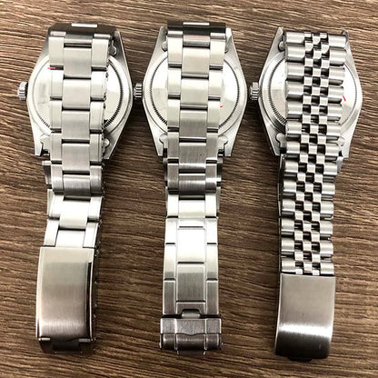 36mm Watch Case+Watch Strap Acrylic Glass Steel Case Watchband for NH35/NH36/4R