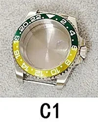 40mm SUB GMT Steel Watch Case for 2813/8215/2836/3804/8200 with Sapphire Glass