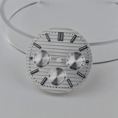 Watch Case Set 30mm Green Luminous Watch Dial Multi Functional Timing for VK63