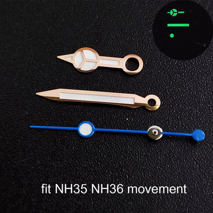 Watch hands green luminous hands fit NH 35 NH36 ETA 2836 2824 Miyota 8205 8215 movement