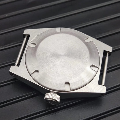 3ATM 38MM Watch Case Brushed Stainless Steel Case with Sapphire Glass for NH35