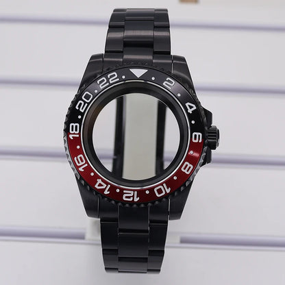 40mm Watch Case PVD Strap Sapphire For NH35 NH36 NH34 ETA 2824 8215 GMT SUB