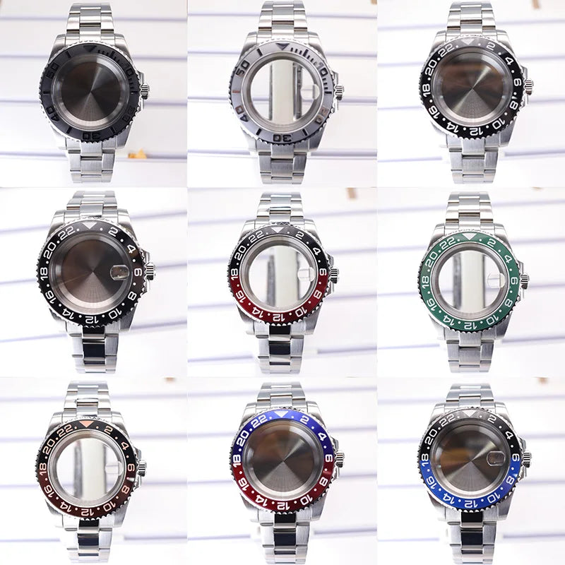 40mm Watch Case Ceramic Bezel For Nh35 Nh36Nh34 Nh70 Miyota8215 Eta2824 PT5000