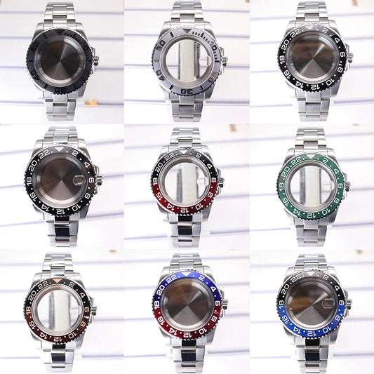 40mm Watch Case Ceramic Bezel For Nh35 Nh36Nh34 Nh70 Miyota8215 Eta2824 PT5000
