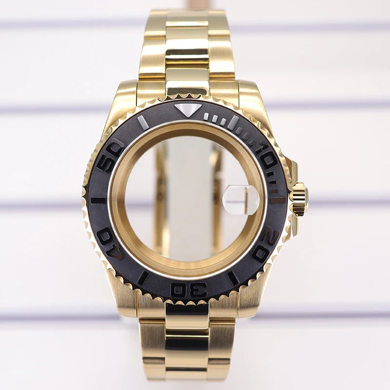 PVD 40mm Watch Case Sapphire For Nh35 Nh36 Nh34 Nh38 Eta 2824 Miyota 8215 YACHT