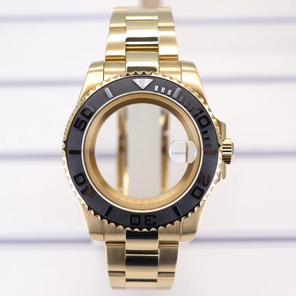 PVD 40mm Watch Case Sapphire For Nh35 Nh36 Nh34 Nh38 Eta 2824 Miyota 8215 YACHT