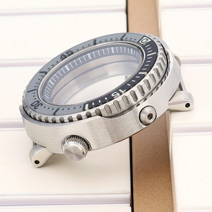 43mm Watch Case For NH34 NH35 NH36 NH38 Tuna Sapphire Crystal Luminous Bezel
