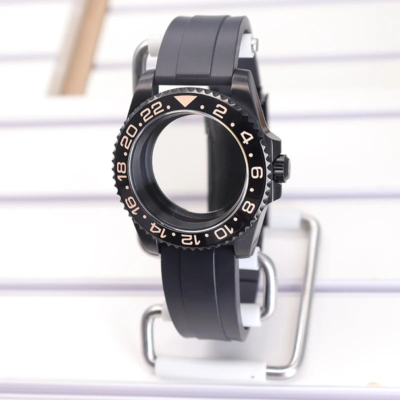 40mm SUB Diving Watch Case Strap For NH35 NH36 NH34 8215 Eta 2824 28.5mm Dial