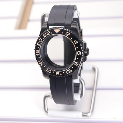 40mm SUB Diving Watch Case Strap For NH35 NH36 NH34 8215 Eta 2824 28.5mm Dial