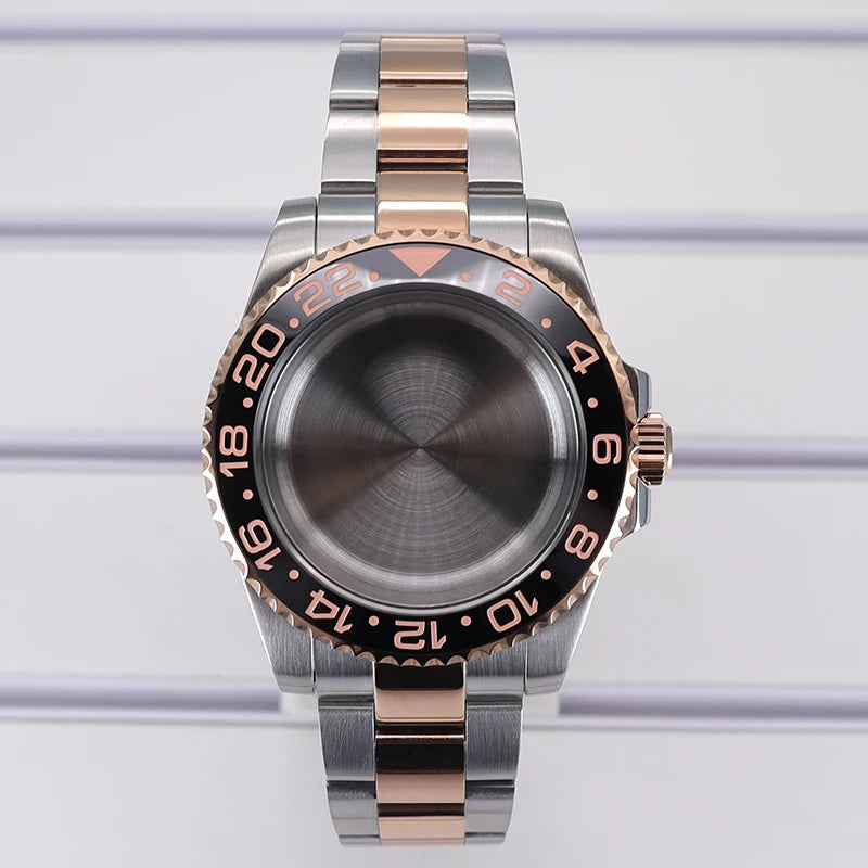 40mm Steel Watch Case Sapphire Glass For NH34/35/36/38 NH70 Miyota 8215 Eta 2824