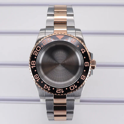 40mm Steel Watch Case Sapphire Glass For NH34/35/36/38 NH70 Miyota 8215 Eta 2824
