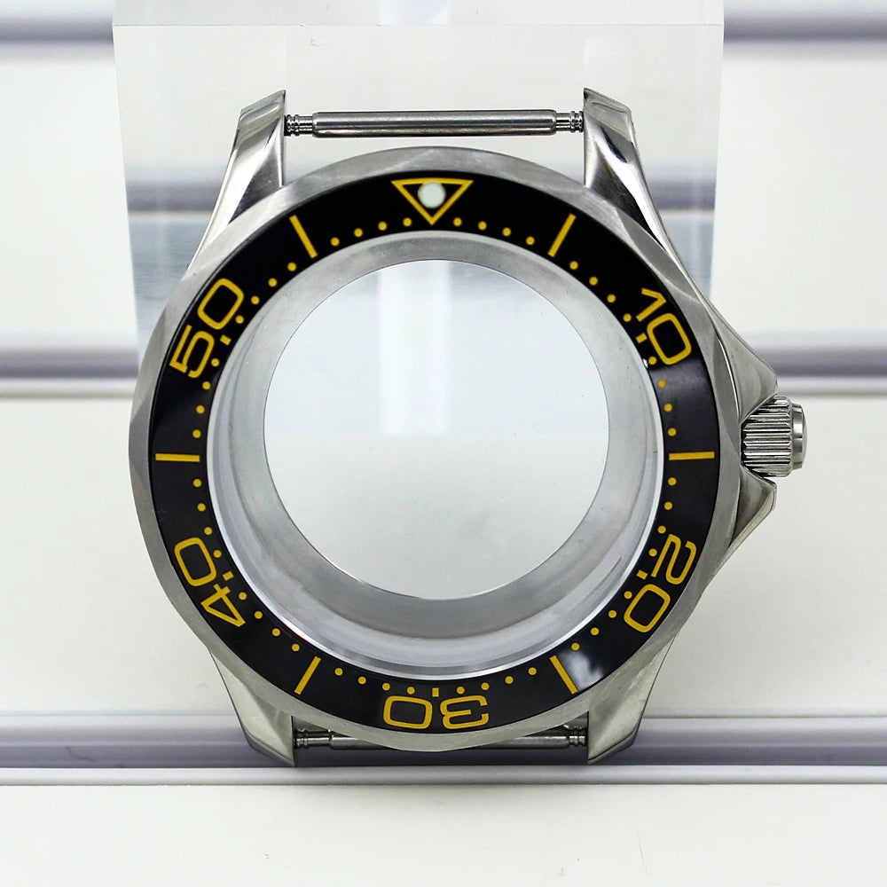 41mm Watch Case Strap Waterproof for Seamaster NH34 NH35 NH36 fit 30.5mm Dial